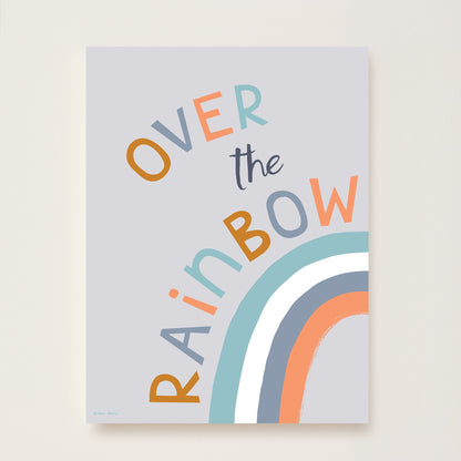 Hibou Design Over the Rainbow Art Print - Blue