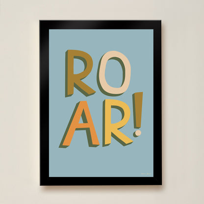 Hibou Design Roar Art Print - Blue