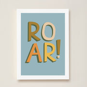 Hibou Design Roar Art Print - Blue