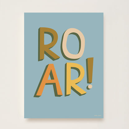 Hibou Design Roar Art Print - Blue
