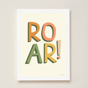 Hibou Design Roar Art Print - Cream