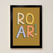 Hibou Design Roar Art Print - Olive