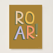 Hibou Design Roar Art Print - Olive