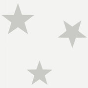 Hibou Design Stars Wallpaper - Silver/White