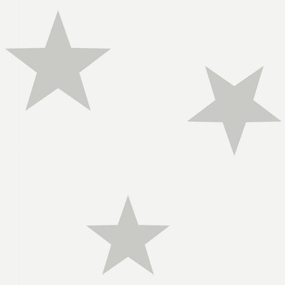 Hibou Design Stars Wallpaper - Silver/White