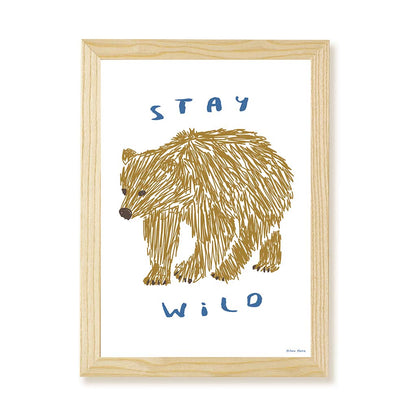 Hibou Design Stay Wild Art Print - White