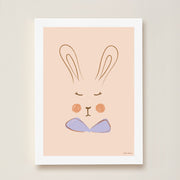 Hibou Design Sylvie Rabbit Art Print - Lilac