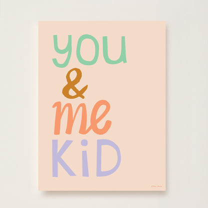 Hibou Design You & Me Kid Art Print - Pink