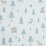 Hibou Design Into the Wild Wallpaper - Grey/Storm Green
