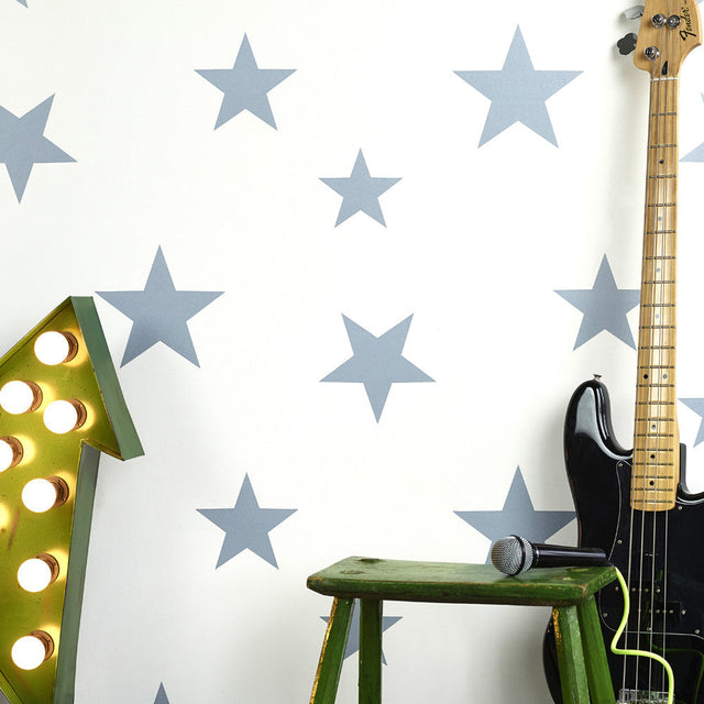 Hibou Design Stars Wallpaper - Stellar Blue/White