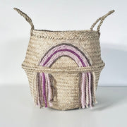 Bellybambino Pink Tassel Rainbow Basket - Large
