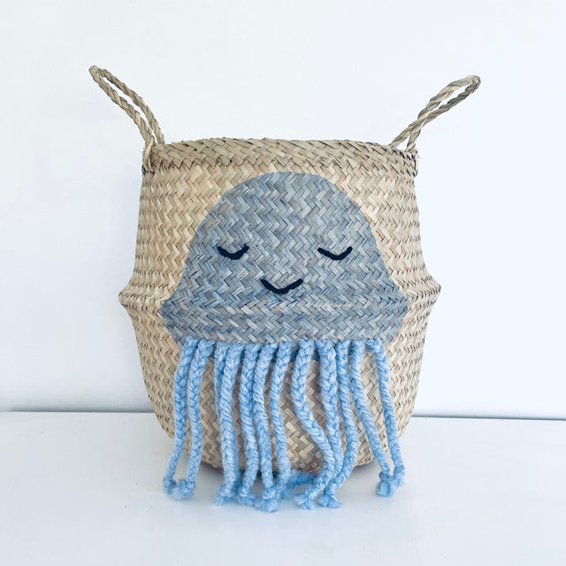 Bellybambino Blue Jellyfish Basket - Large