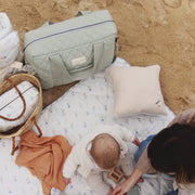 Avery Row Baby Changing Bag With Clips - Sage