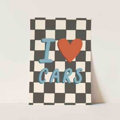 Kid of the Village I Love Cars Fine Art Print