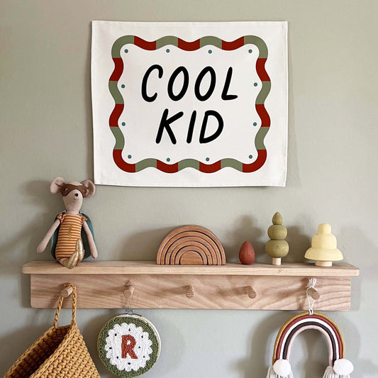 Kid Of The Village Cool Kid Banner - Black