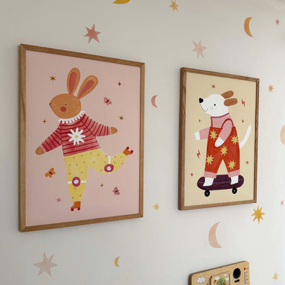 Kid of the Village Rollin' Rabbit Fine Art Print