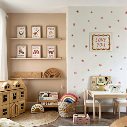 Kid Of The Village Love You Banner - Pink
