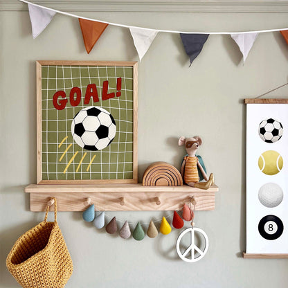 Kid of the Village Goal Fine Art Print - Green