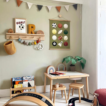 Kid of the Village Sports Balls Fine Art Print - Green