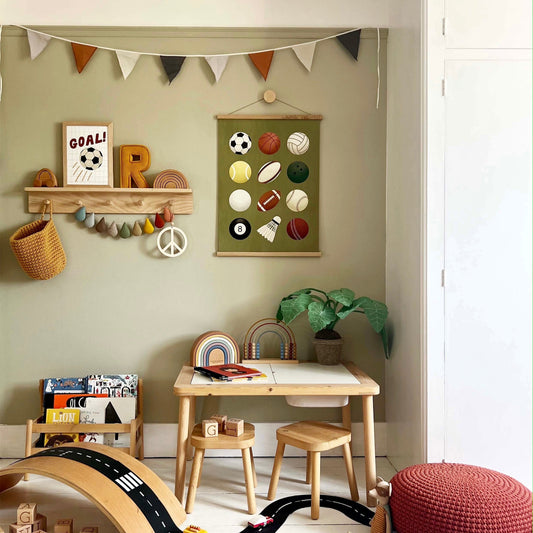 Kid Of The Village Sports Balls Fine Art Print - Green