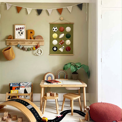 Kid of the Village Sports Balls Fine Art Print - Green