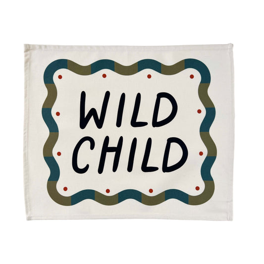 Kid Of The Village Wild Child Banner - Black