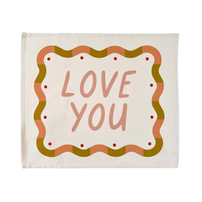 Kid Of The Village Love You Banner - Pink