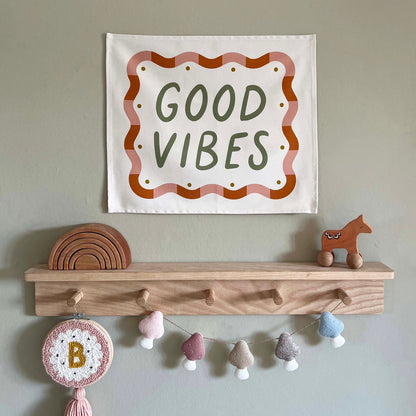 Kid of the Village Good Vibes Banner - Green