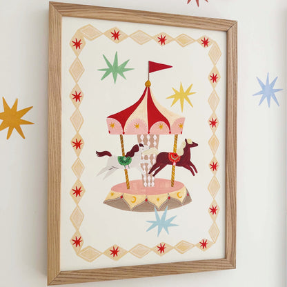Kid of the Village The Magic Carousel Fine Art Print