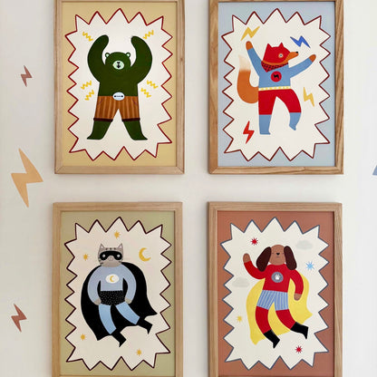 Kid of the Village Mighty Cub Superhero Fine Art Print