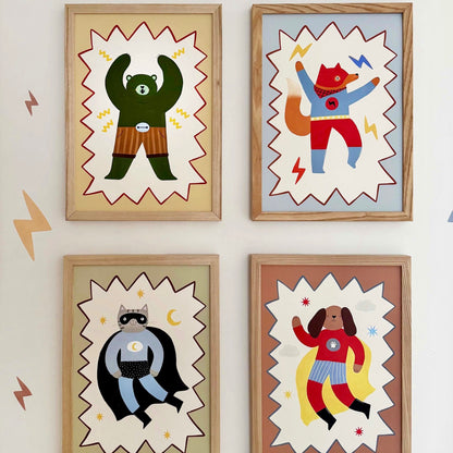 Kid of the Village Mighty Cub Superhero Fine Art Print