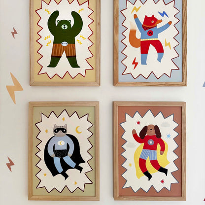 Kid of the Village Captain Woof Superhero Fine Art Print