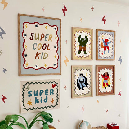 Kid of the Village Night Paw Superhero Fine Art Print