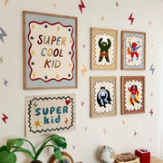 Kid of the Village Super Cool Kid Fine Art Print - Blue