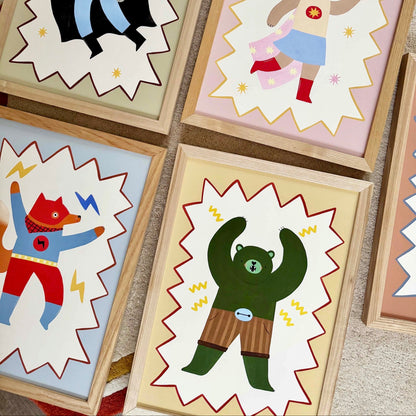 Kid of the Village Mighty Cub Superhero Fine Art Print