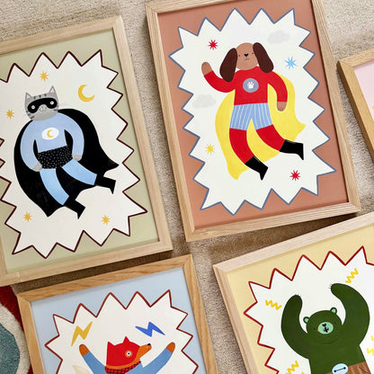 Kid of the Village Captain Woof Superhero Fine Art Print