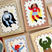 Kid of the Village Captain Woof Superhero Fine Art Print