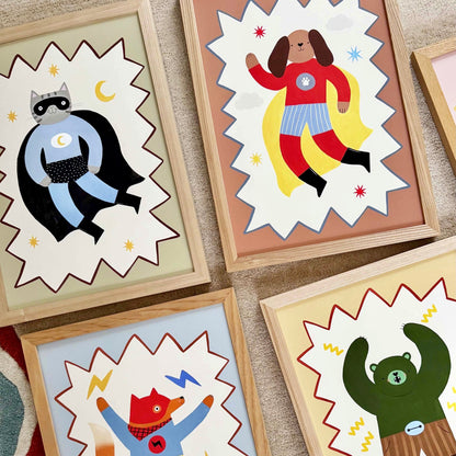 Kid of the Village Captain Woof Superhero Fine Art Print