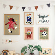 Kid of the Village Footie Pup Fine Art Print - Red Stripe