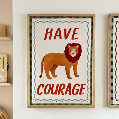 Kid Of The Village Have Courage Fine Art Print
