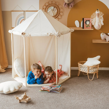 MiniCamp Canvas Pavilion Play Tent - Ecru