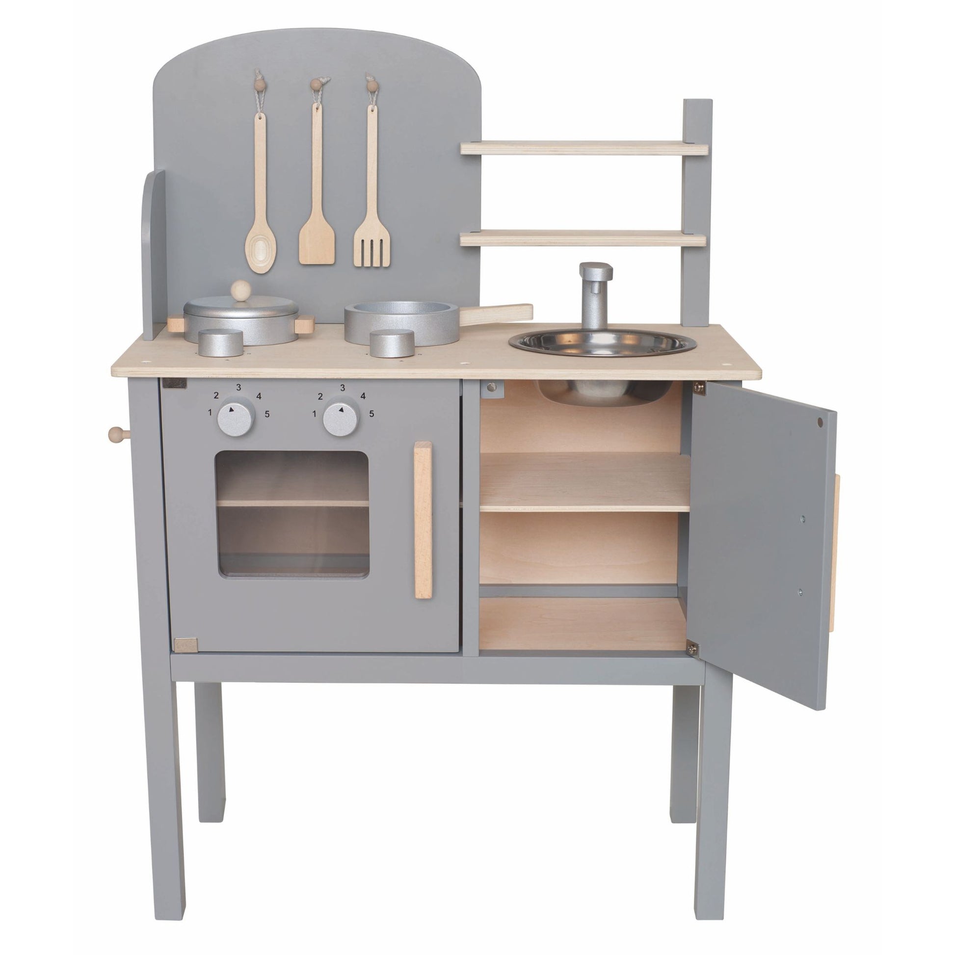 Jabadabado Wooden Play Kitchen Grey Scandiborn - Main Image