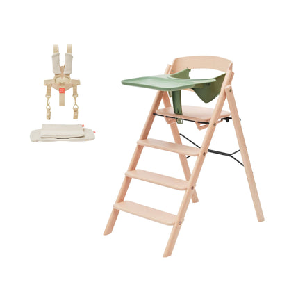 KAOS Klapp Beech High Chair Baby Bundle