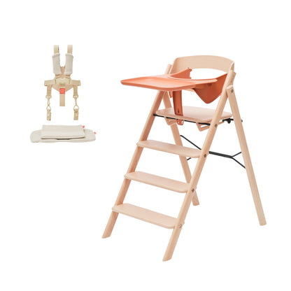 KAOS Klapp Beech High Chair Baby Bundle