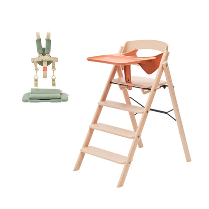 KAOS Klapp Beech High Chair Baby Bundle
