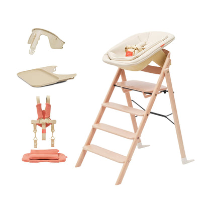 KAOS Klapp Beech High Chair Complete Bundle