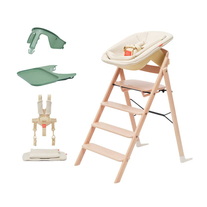 KAOS Klapp Beech High Chair Complete Bundle