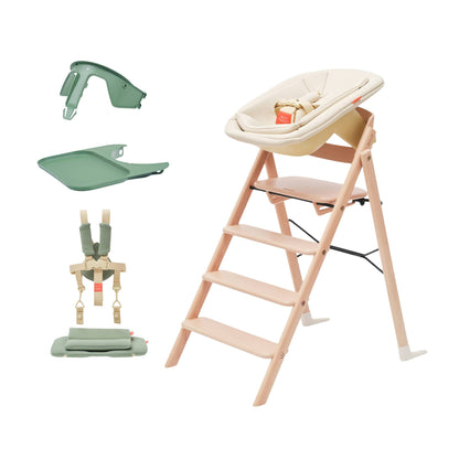 KAOS Klapp Beech High Chair Complete Bundle