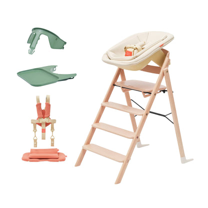 KAOS Klapp Beech High Chair Complete Bundle