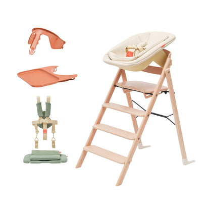 KAOS Klapp Beech High Chair Complete Bundle